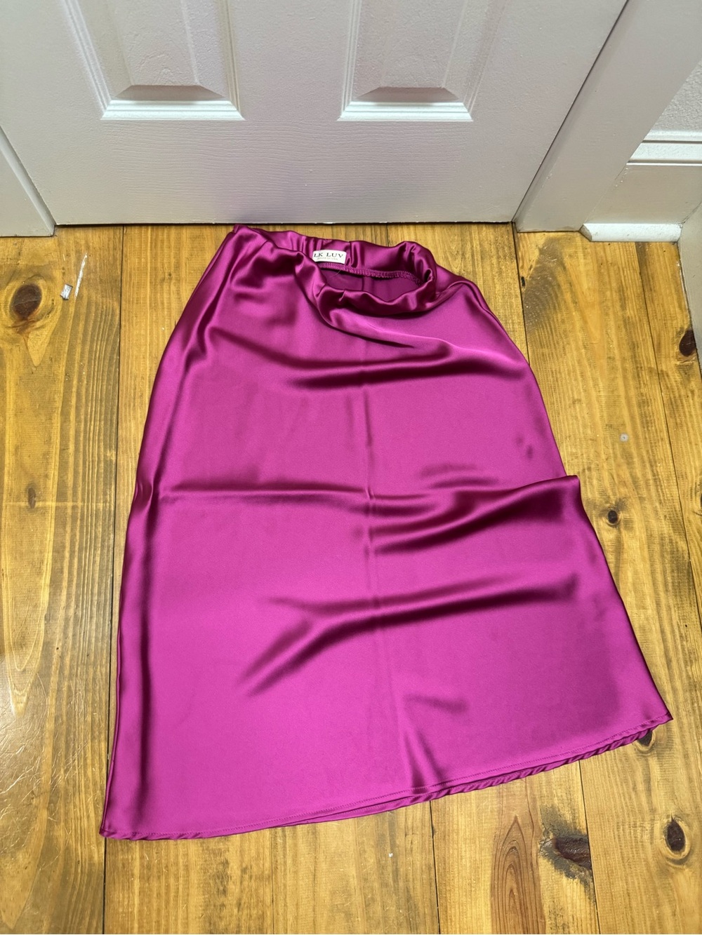 A.L.C. Silk-Blend Pencil Skirt in Fuchsia